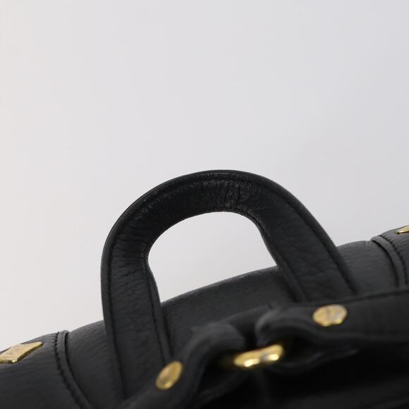 MCM Studs Backpack Leather Black Gold Auth 144411 main image 14